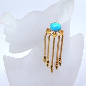 Aqua "Sirena" Earrings (NWOT)
